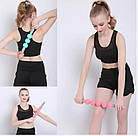 Ролик масажний для йоги Massage stick | Масажер для спини | Валик для фітнесу масажний, фото 6