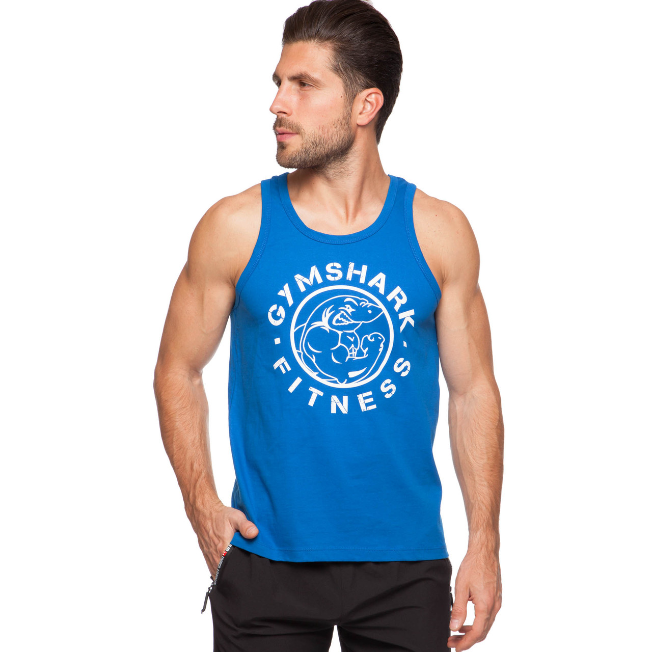 Майка борцовка спортивне чоловіче GYM SHARK CO-5888 розмір S-XL-42-54 кольору в асортименті