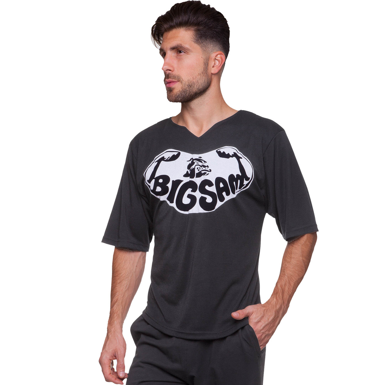 Футболка для бодібілдингу та пауерліфтингу BIG SAM N014 (поліестер, р-р M-L-46-52) кольору в асортименті, фото 1