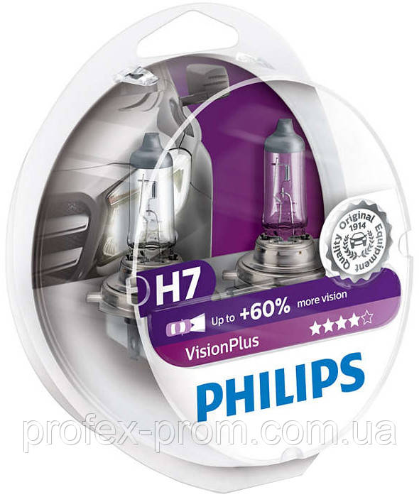 Автолампа Philips VPS2 12972 H7 Vision Plus 12V 55W (PX26d) (блістер) (шт.)