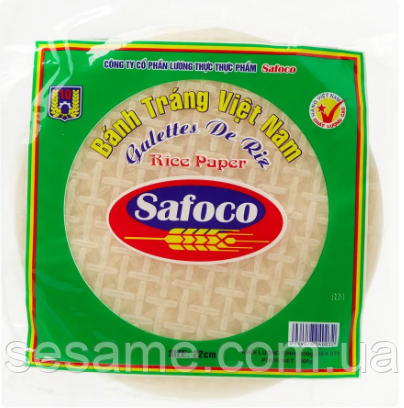 Рисовий папір Safoco 300г, діаметр 22 см, 30 листів (В'єтнам)