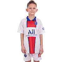 Форма футбольна дитяча PSG NEYMAR 10 гостьова 2021 CO-2509 (р-р 22-30,8-14 років, 120-165 см, білий-червоний)