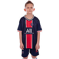 Форма футбольна дитяча PSG NEYMAR 10 домашня 2021 CO-2508 (р-р 20-30,6-14 років, 110-165 см, синій-червоний)