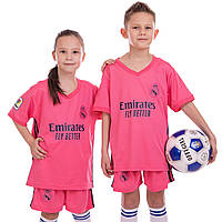 Форма футбольная детская REAL MADRID гостевая 2021 CO-2479 (р-р 22-30,8-14лет, 120-165см, розовый)