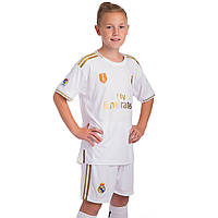 Форма футбольная детская REAL MADRID домашняя 2020 CO-0953 (р-р 20-28-6-14лет, 110-155см, белый)