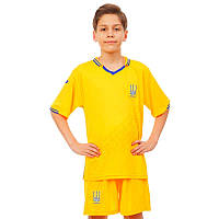 Форма футбольная детская SP-Sport УКРАИНА 2019 CO-8173 (PL, р-р XS-XL, рост 116-165см, желтый)