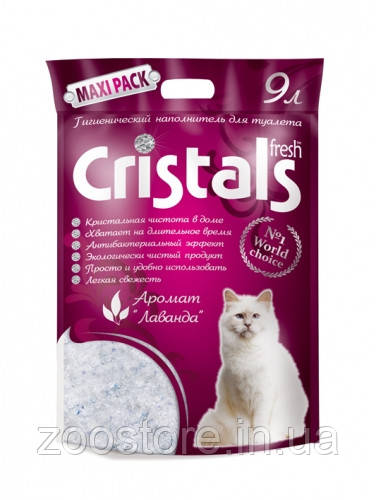 Наповнювач силікагелевий для котячих туалетів Cristals fresh 9 л
