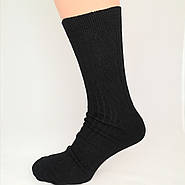 Чоловічі напівшерстяні тонкі шкарпетки Топ-Тап Жітомір чорні, фото 2
