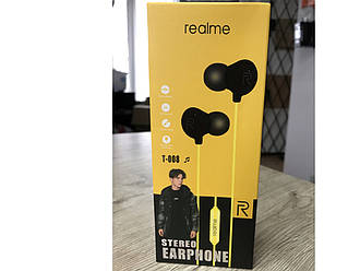Дротові навушники Realme T-008 з мікрофоном Навушники провідні, фото 2