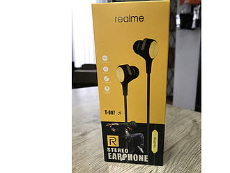 Дротові навушники Realme T-007 з мікрофоном Навушники провідні, фото 2