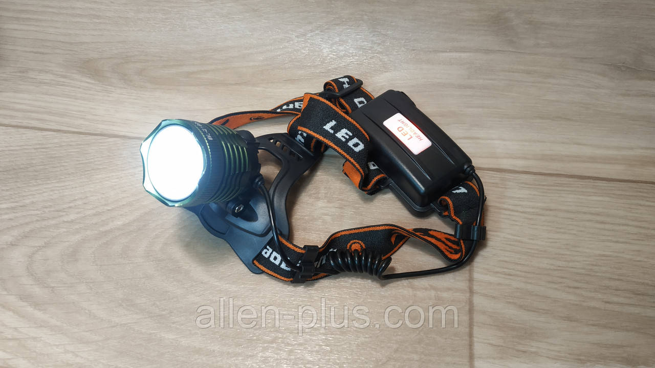 Налобний ліхтар акумуляторний WD176/BL-2189-T6, zoom (2х18650, 3 режиму)