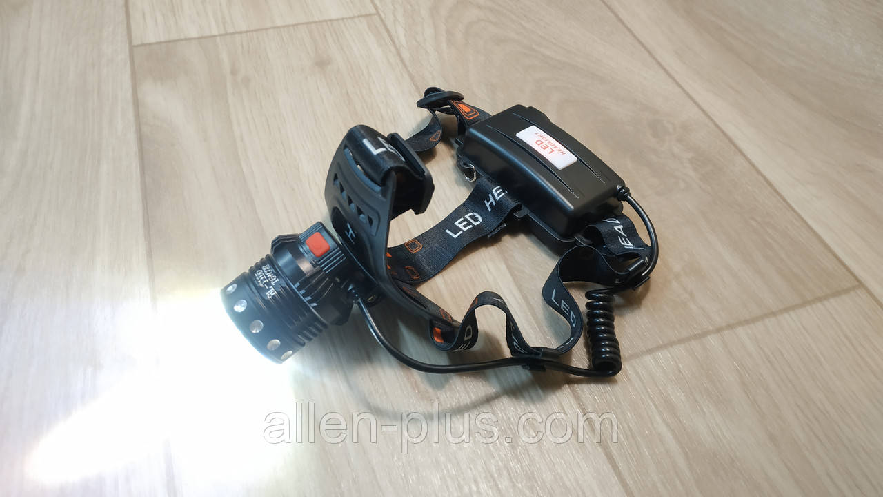 Ліхтар акумуляторний налобний BL-105-T6+COB, zoom (2х18650, 3 режими)