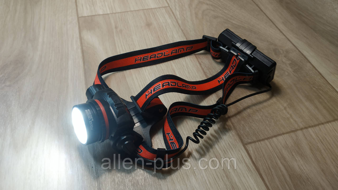 Ліхтар акумуляторний налобний BL-WT01-T6+COB, zoom (2х18650, 3 режими)