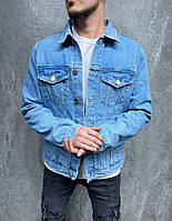 Модная мужская синяя джинсовая рубашка, однотонная джинсовая куртка Турция