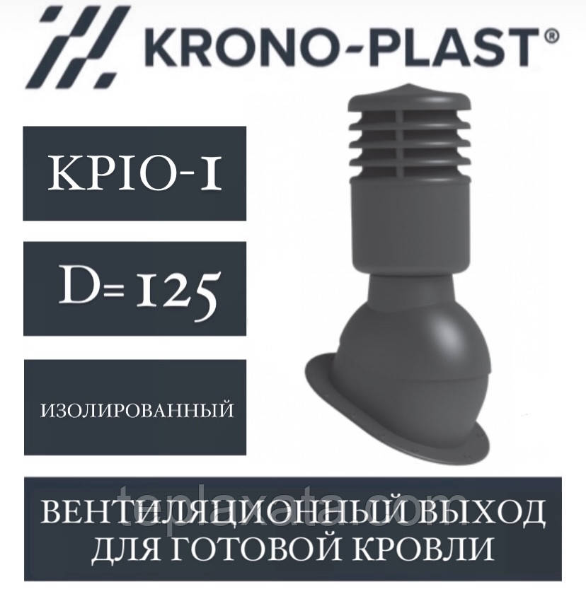 KRONOPLAST KPIO-1 (125 мм) Вент.вихід для готової покрівлі
