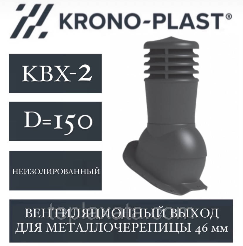 KRONOPLAST KBХ-2 (150 мм) Вент.вихід (металочерепиця до 46 мм)