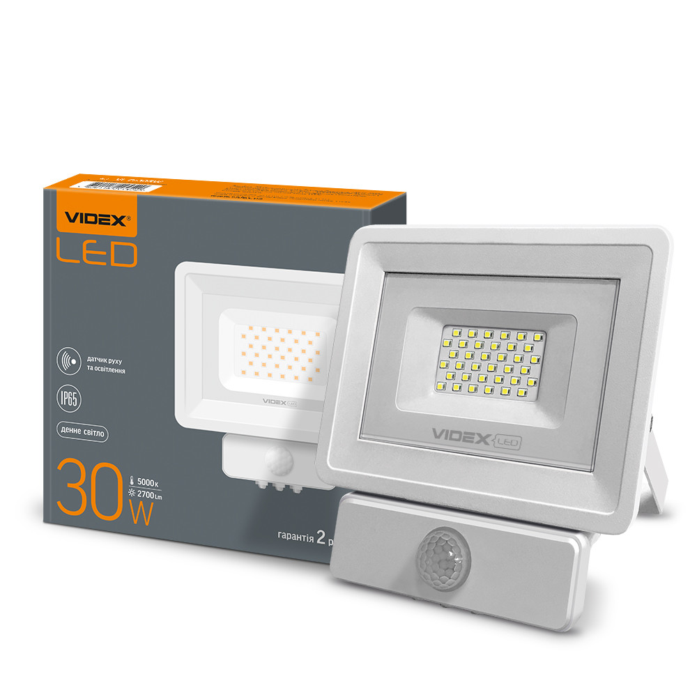 LED прожектор Videx Fe 30W 5000K Сенсорный VL-Fe-305W-S 24635