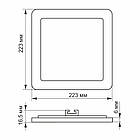 LED світильник вбудований квадрат Videx 18W 5000K VL-DLS-185 24074, фото 3