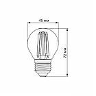 LED лампа VIDEX Filament G45F 6W E27 4100K, фото 3