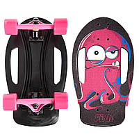 Скейтборд пластиковый Осьминог розовый FISH Nemo 17in(43,2см) 60x45мм 82А SK-420-3: Gsport