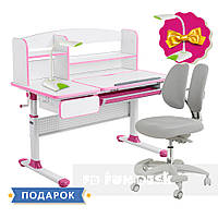 Комплект для принцессы парта Cubby Rimu Pink + кресло для дома FunDesk Primo Grey