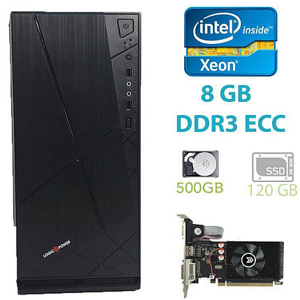 ПК LogicPower 2013-400NEW /Xeon E5-2420 6(12)ядра 1.9-2.4GHz /8GB DDR3/120GB SSD NEW+500GB HDD/ R 7450 2GB NEW, фото 1