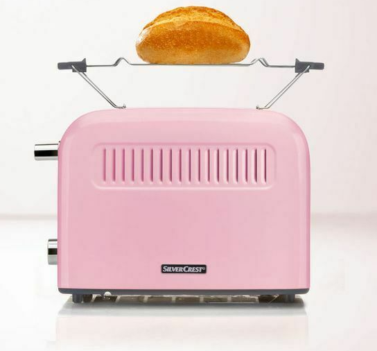 Тостер із підігріванням булочок Silver Crest STS 850W d1 pink+ 7 режимів обсмажування