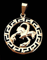 Кулон TSATSA зі знаком зодіаку "Скорпіон". Позолота ЧВ. Діаметр: 25 мм.