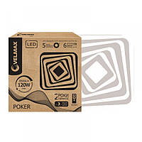 LED СВЕТИЛЬНИК VELMAX V-CL-POKER, 120W, SMART, 3000K-6500K, 8500LM, ПУЛЬТ ДИСТАНЦИОННОГО УПРАВЛЕНИЯ