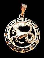 Кулон TSATSA зі знаком зодіаку "Козеріг". Позолота ЧВ. Діаметр: 25 мм.