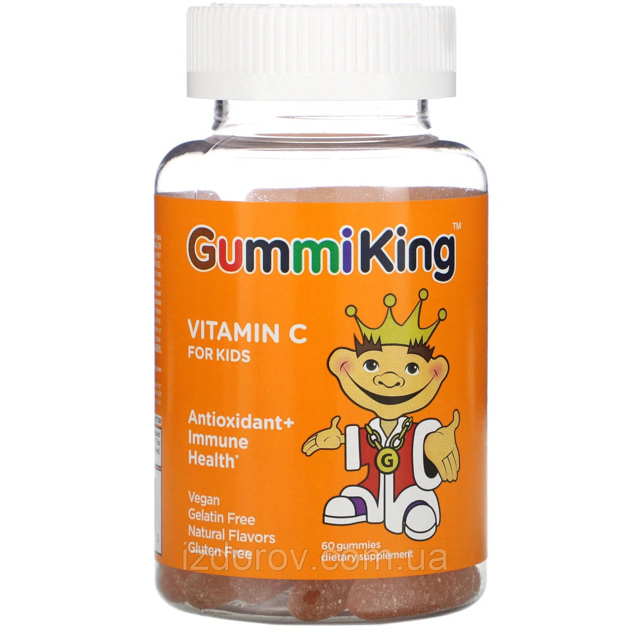 Вітамін C для дітей GummiKing Vitamin C for Kids антиоксидант для імунітету 60 жувальних таблеток