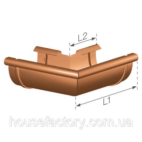 Кут внутрішній/зовнішній 100/90 мм 90°, Gamrat Magnat, фото 1