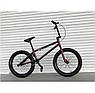 Трюковий велосипед BMX двоколісний на сталевій рамі з пегами TopRider BMX-20 дюймів бордовий, фото 2