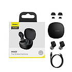Бездротові Bluetooth-навушники BASEUS Encok WM01 TWS Чорні, фото 11