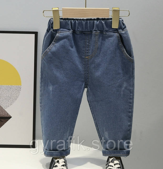 Детский комплект (рубашка+джинсы) серого цвета 100см - фото 2 - id-p1394761259