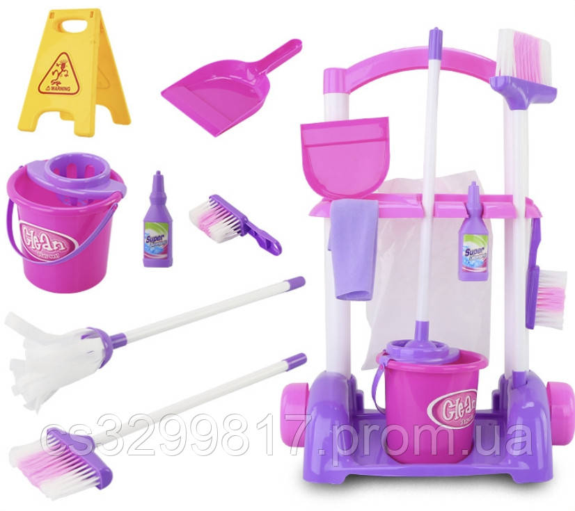 Детский игровой набор для уборки Little Helper розового цвета - фото 7 - id-p1394761778