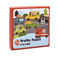 Пазл игра Транспорт Traffic Puzzle 6 in a box 36 элементов