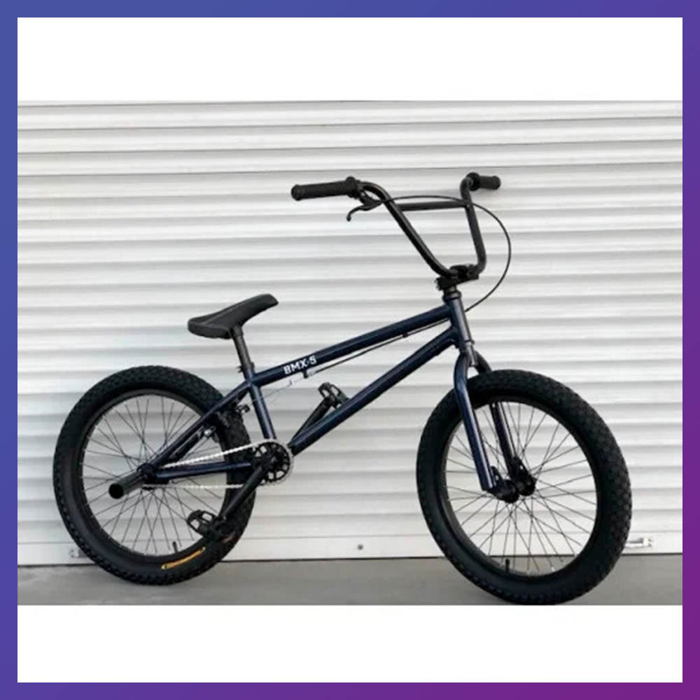 Трюковий велосипед BMX двоколісний на сталевій рамі з пегами TopRider BMX-20 дюймів синій