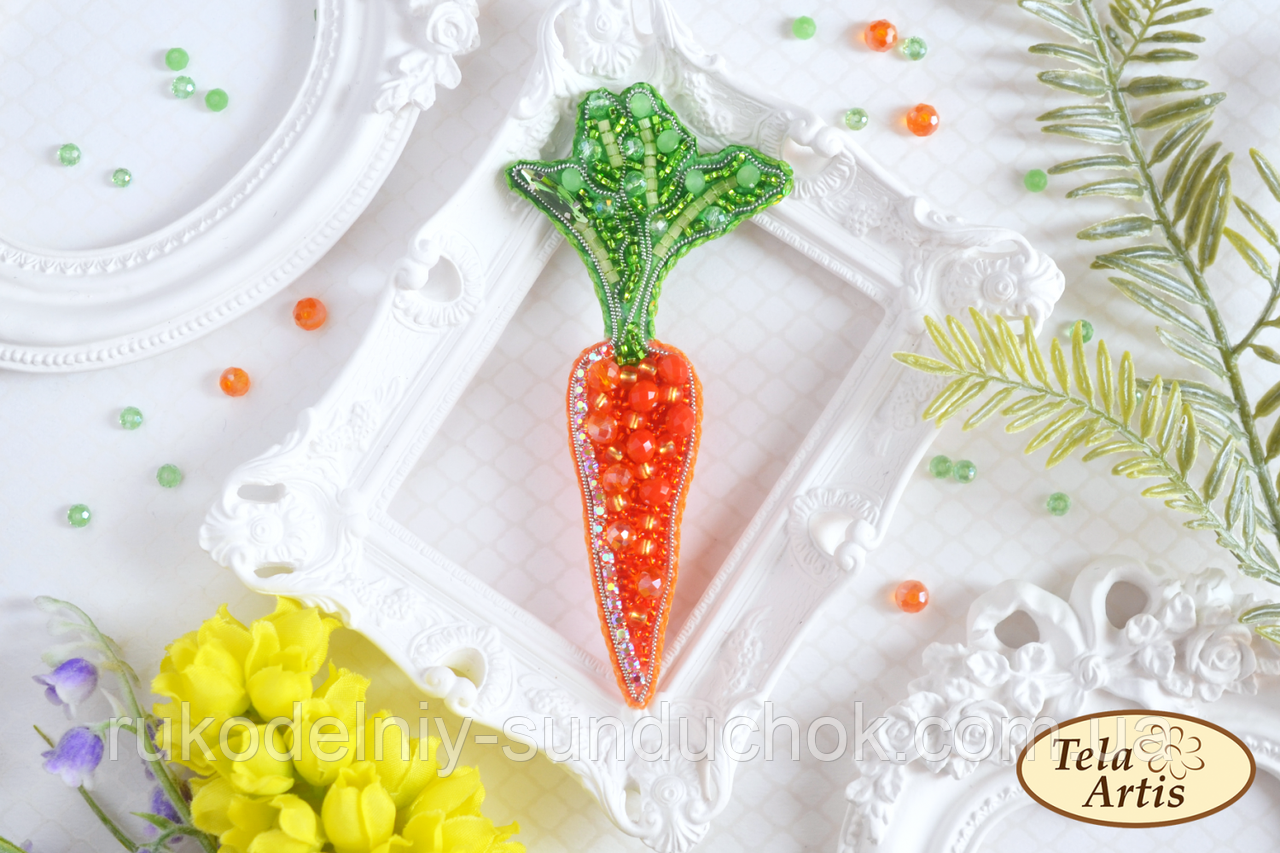 Набір для виготовлення брошки Тела Артіс Гламурна морквина Б-017, фото 1