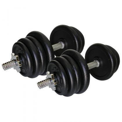 Гантелі металеві розбірні з покриттям розбірні гантелі для силових тренувань Newt Home 2 шт по 27,5 кг, фото 2