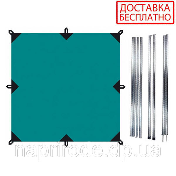 Тент Tramp 3 x 3 зі стійками + відтяжки UTRT-104.04, фото 1