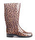 Осінні жіночі гумові чоботи леопардові, фото 3