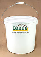 Відро 21 л із харчового пластику кругле з кришкою (біле)