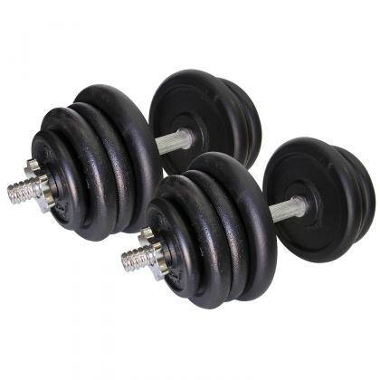 Гантелі металеві розбірні з покриттям розбірні гантелі для силових тренувань Newt Home 2 шт по 25,5 кг, фото 2