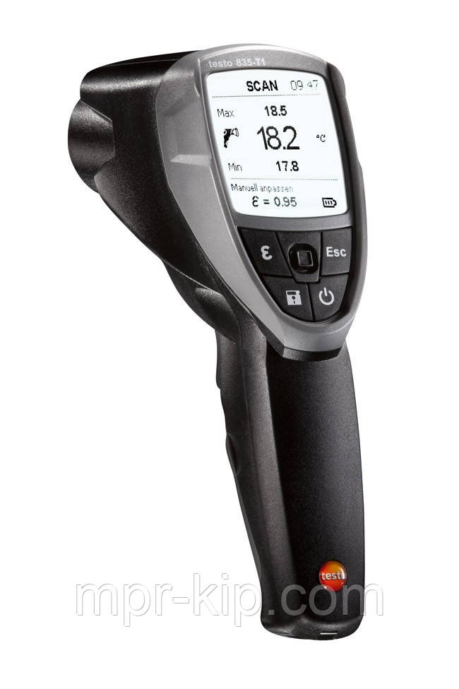 Пірометр Testo 835-T1 (30...+600 °C, ІЧ; -50…+600 °C, Конт.) DS: 50:1. EMS 0,10-1,00 Німеччина