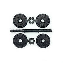 Гантель металева розбірна з покриттям розбірна гантель для тренувань гантель для фітнесу Newt 4,5 кг, фото 4