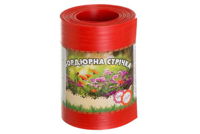 Бордюрна стрічка садова Альта-Профіль 0,65х150х9000 мм червоний, фото 1