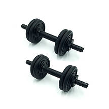 Гантелі металеві розбірні з покриттям розбірні гантелі для тренувань і фітнесу Newt 2 шт по 4,5 кг, фото 4