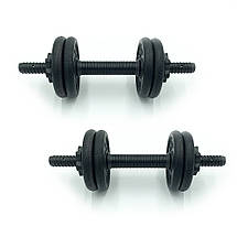 Гантелі металеві розбірні з покриттям розбірні гантелі для тренувань і фітнесу Newt 2 шт по 4,5 кг, фото 3