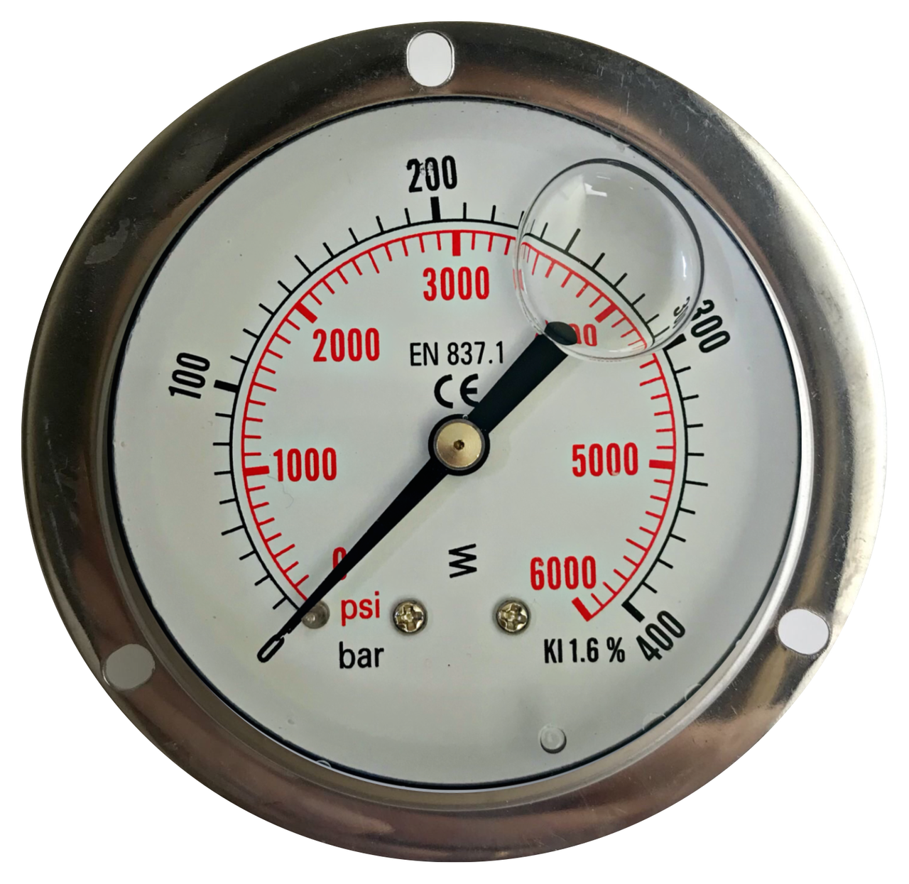 Манометр фланцевий (гліцериновий) DN 63 G 1/4" 400 bar